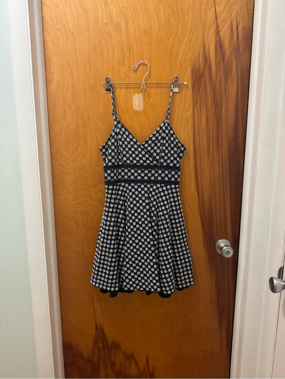 Trixxi Navy and White Floral Fit & Flare Mini Dress